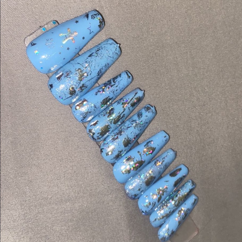 Baby Blue Press On Nails